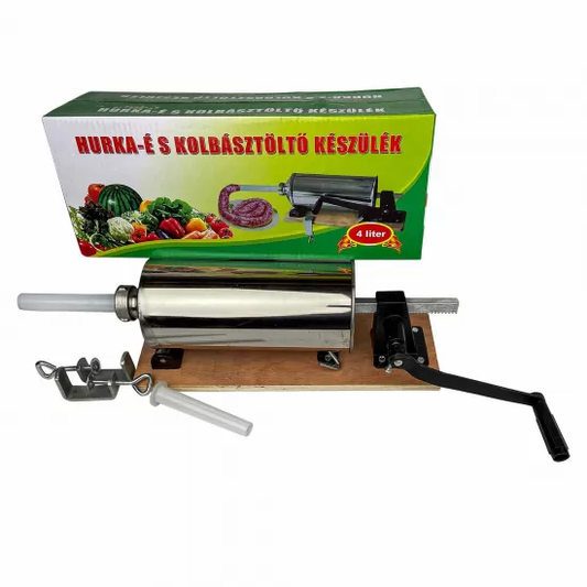 Masina de Facut Carnati 4L din INOX Blat din Lemn.