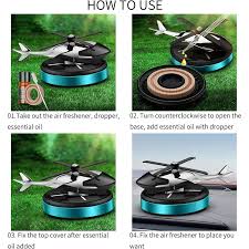 Odorizant auto functionare solara cu elice model elicopter.