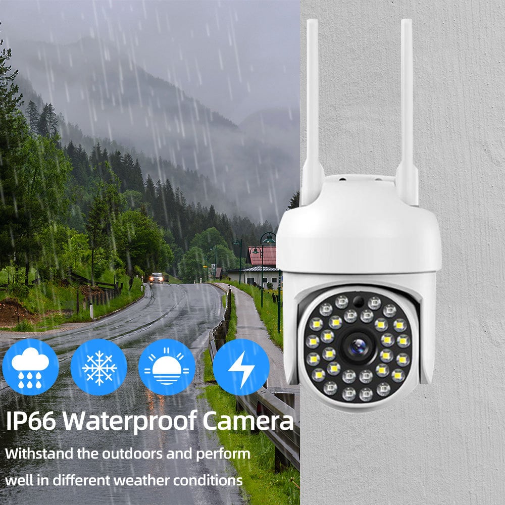 Camera Wifi de Exterior  + Card 32 GB, Vizualizare Live pe Telefon, Night Vision, Senzor de Miscare.