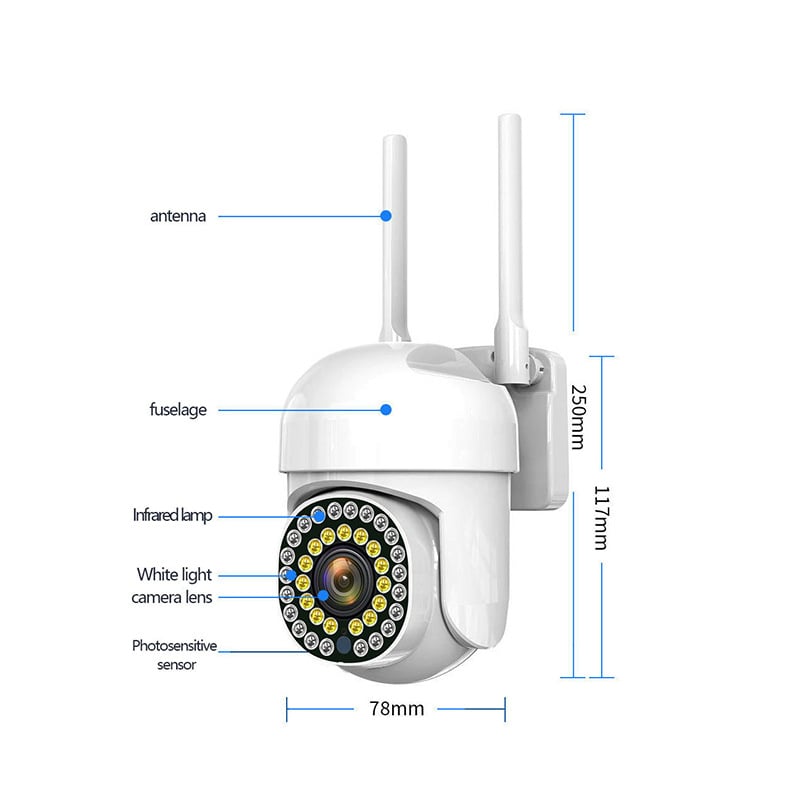 Pachet  3 Camere Wifi de Exterior  , Vizualizare Live pe Telefon, Night Vision, Senzor de Miscare.