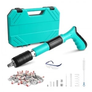 Pistol Manual de  Bătut Cuie în Beton și Metal, Accesorii și Cutie Transport + 50 Cuie Otel CADOU