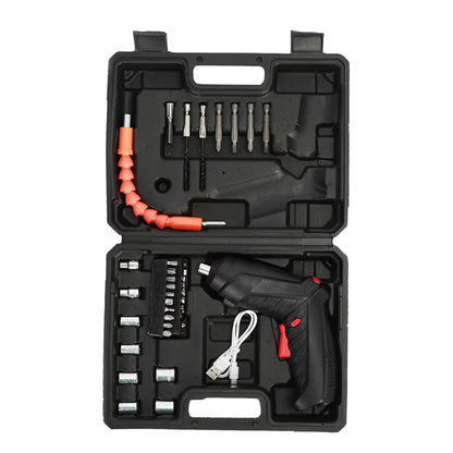 Set 48 Surubelnite Electrice Wireless, MorFansi, 3.6V/50W, Reincarcabile, Cu Cutie Depozitare Si Cablu De Incarcare USB, Negru.