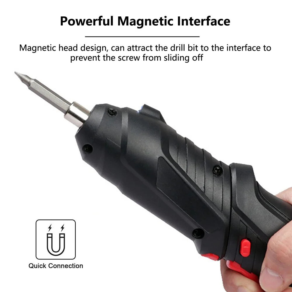 Set 48 Surubelnite Electrice Wireless, MorFansi, 3.6V/50W, Reincarcabile, Cu Cutie Depozitare Si Cablu De Incarcare USB, Negru.