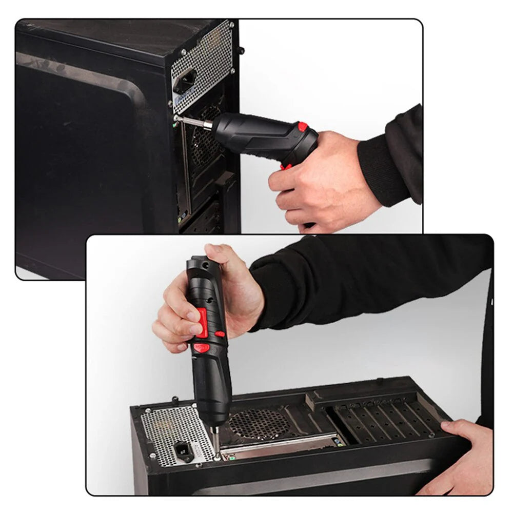 Set 48 Surubelnite Electrice Wireless, MorFansi, 3.6V/50W, Reincarcabile, Cu Cutie Depozitare Si Cablu De Incarcare USB, Negru.