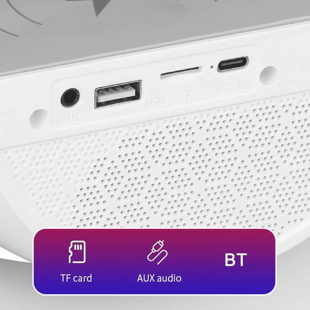 Lampa Smart LED RGB si Incarcator Wireless 15W, Lumini Ambientale, Sincronizare muzicala